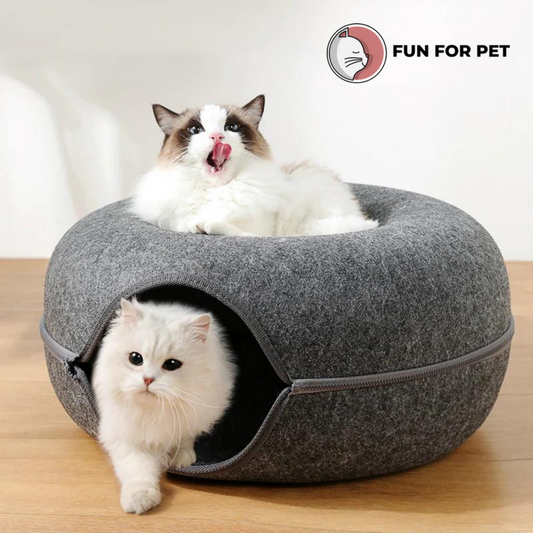 FunForPet ™ - Donut Cat Tunnel Bed